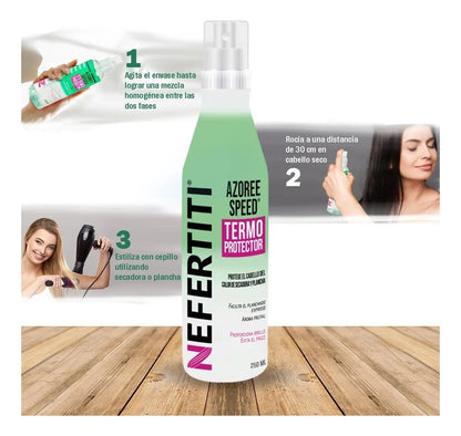 Tratamiento Termoprotector Nefertiti Azoree Speed Anti Frizz 250ml