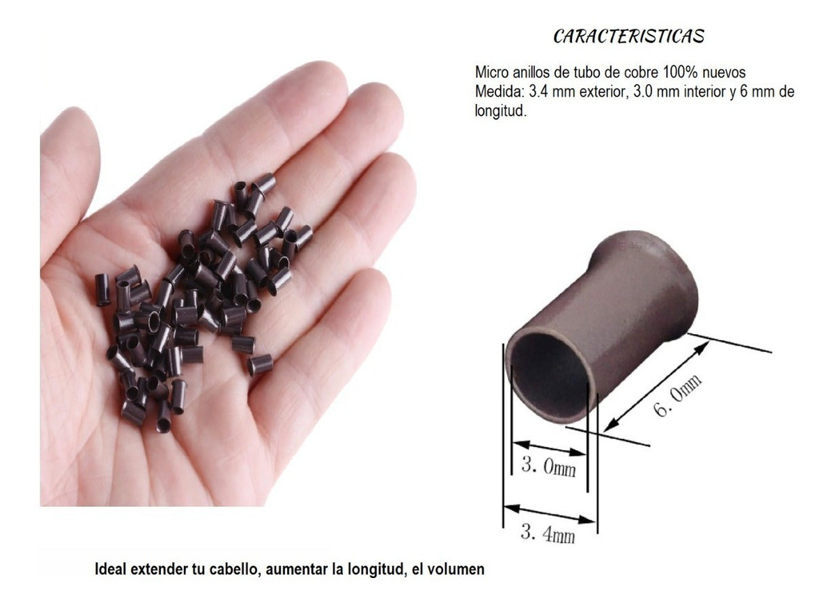 Microchip Millar Para Extensiones 1000 Piezas