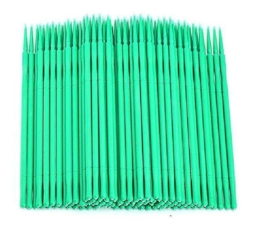 100 Microbrush Para Extensión,lifting De Pestañas 1x1