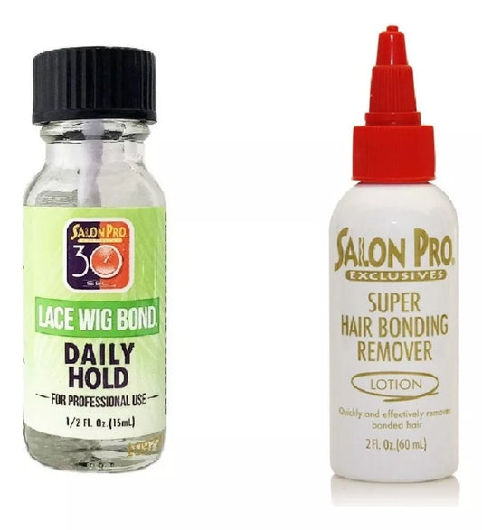 Pegamento Pelucas Salon Pro Daily Hold 15ml + Removedor 2oz