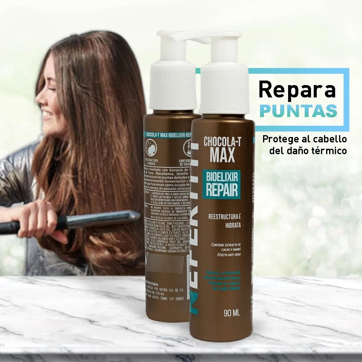 Tratamiento Para Cabello Maltratado Bioelixir Chocola-t Nefertiti 90ml