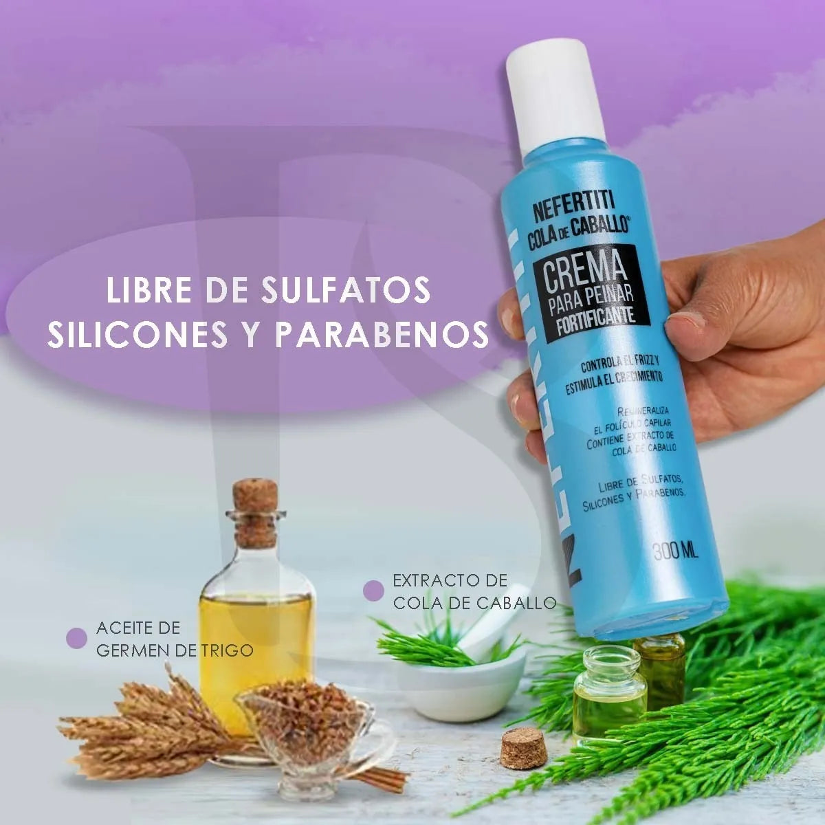 Crema Para Peinar Cola De Caballo Sin Parabenos Nefertiti