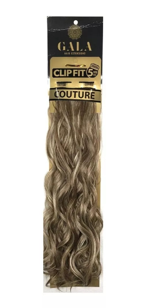 Extension De Cabello Clip Fit 5 100%fibra Gala Ond 20-22 Pulgadas
