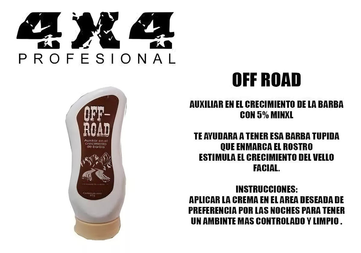 Crema Off Road Auxiliar Crecimiento De Barba Por 4x4 60g