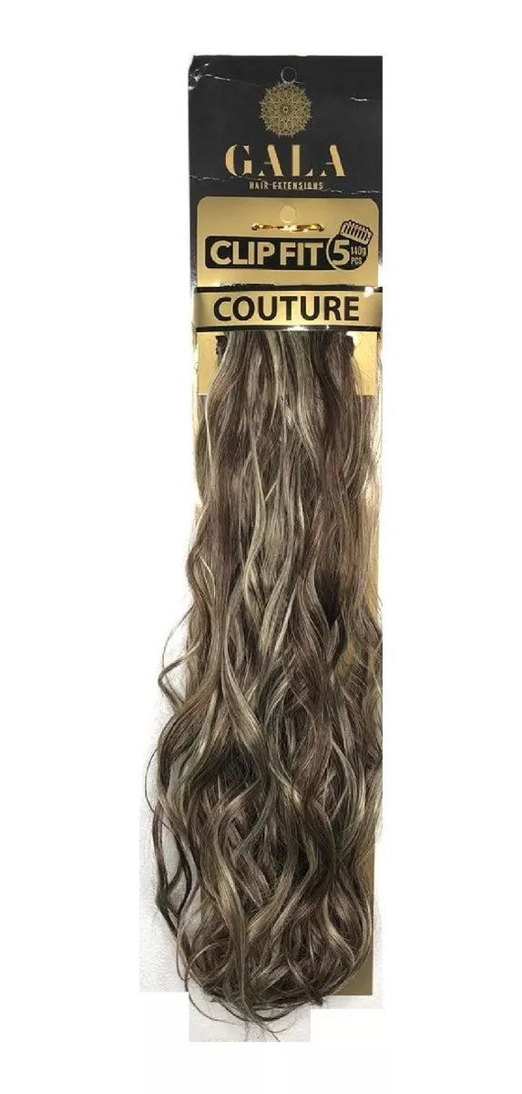 Extension De Cabello Clip Fit 5 100%fibra Gala Ond 20-22 Pulgadas