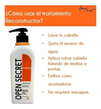 Reconstructor Open Secret ® Para Cabello Procesado 300ml