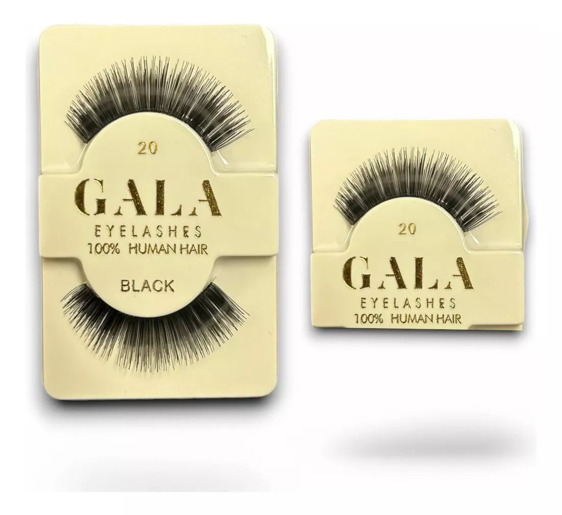 1 Pestañas Gala 100% Cabello Natural Tipo 3D