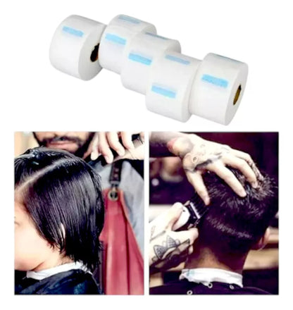 500 Tiras Papel Cuello Barberia Peluqueria Con Pegamento