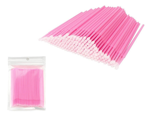 100 Microbrush Para Extensión,lifting De Pestañas 1x1