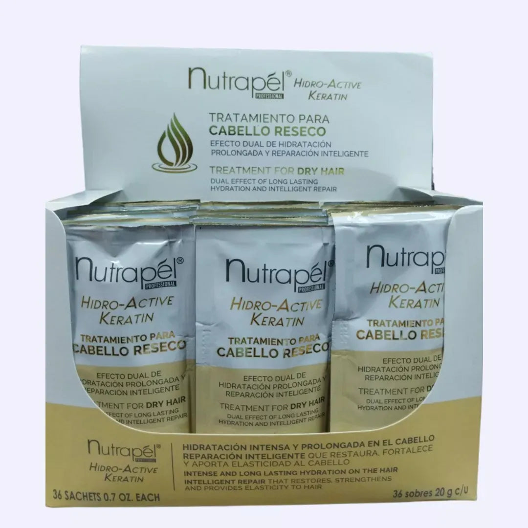Nutrapel Tratamiento Hidro Active Keratin Sachets 36 Pzas.