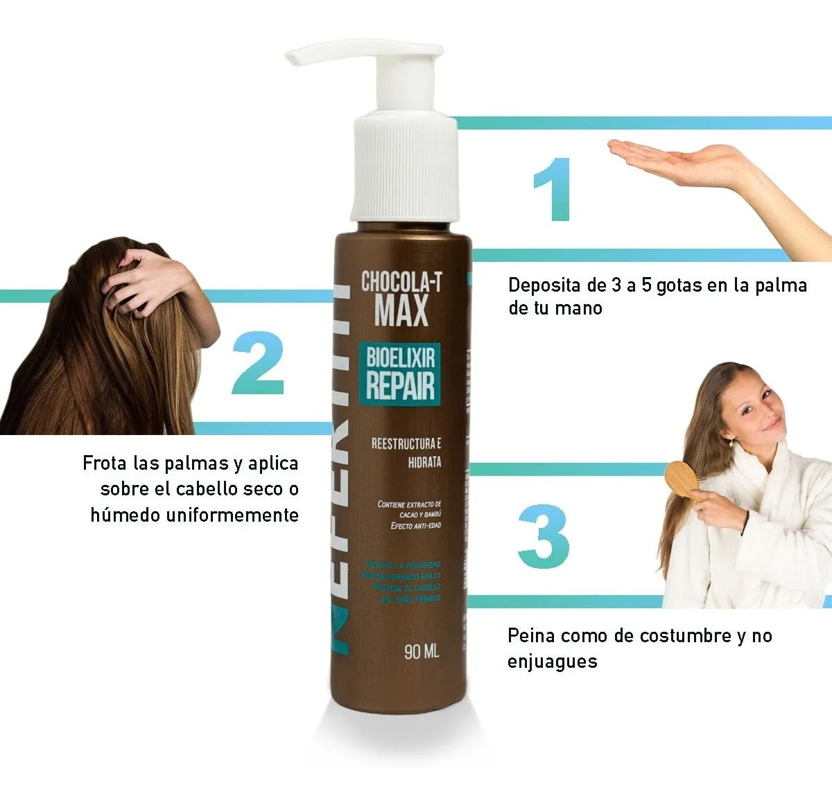 Tratamiento Para Cabello Maltratado Bioelixir Chocola-t Nefertiti 90ml