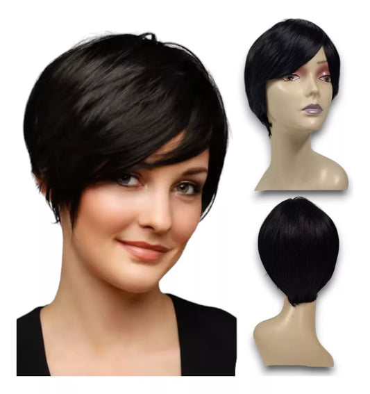 Pelucas Para Mujer Pelo Corto Natural Corte Pixie