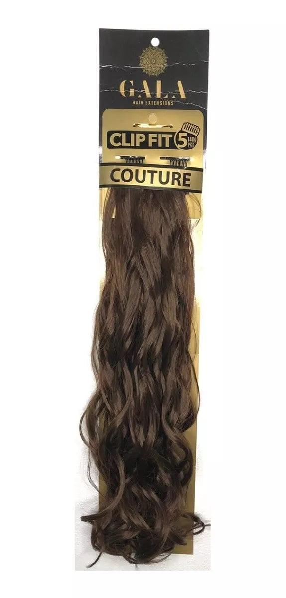 Extension De Cabello Clip Fit 5 100%fibra Gala Ond 20-22 Pulgadas