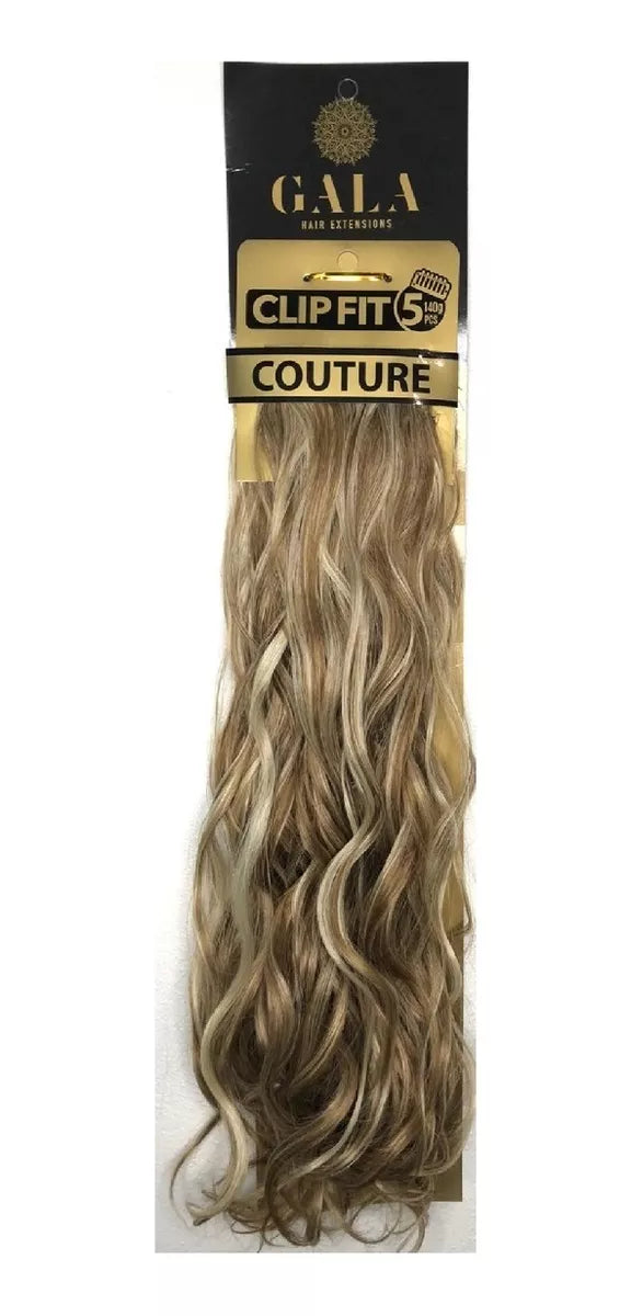 Extension De Cabello Clip Fit 5 100%fibra Gala Ond 20-22 Pulgadas
