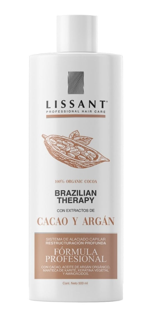 Crema Alaciadora Brazilian Keratina Chocolate Y Aceite Argan 500ml