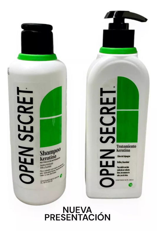 Duo Shampoo Y Tratamiento De Keratina Open Secret 300ml