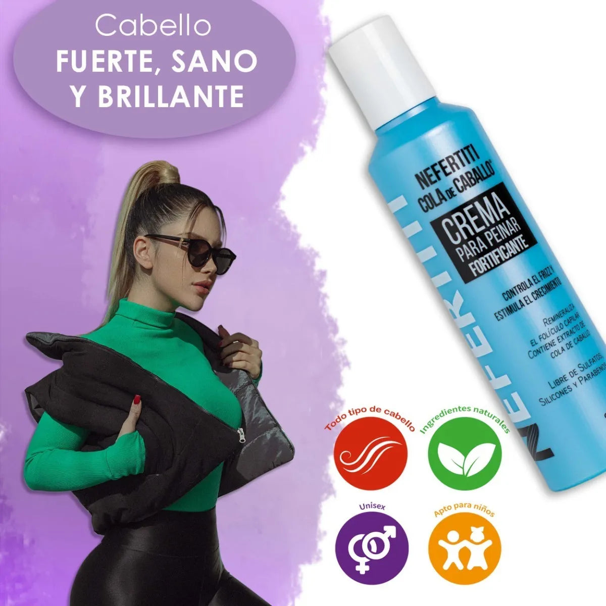 Crema Para Peinar Cola De Caballo Sin Parabenos Nefertiti