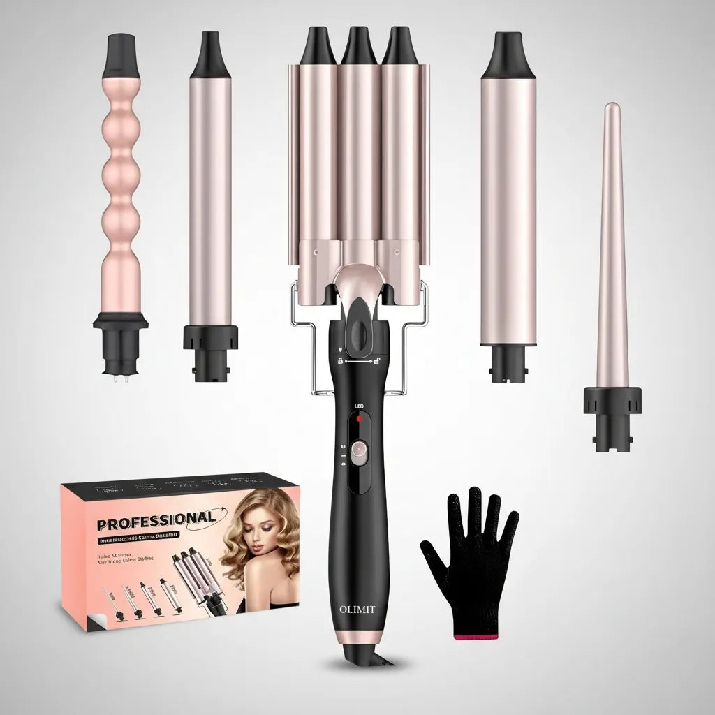 Ferro Rizadora De Cabello Cerámica Profesional 5 En 1