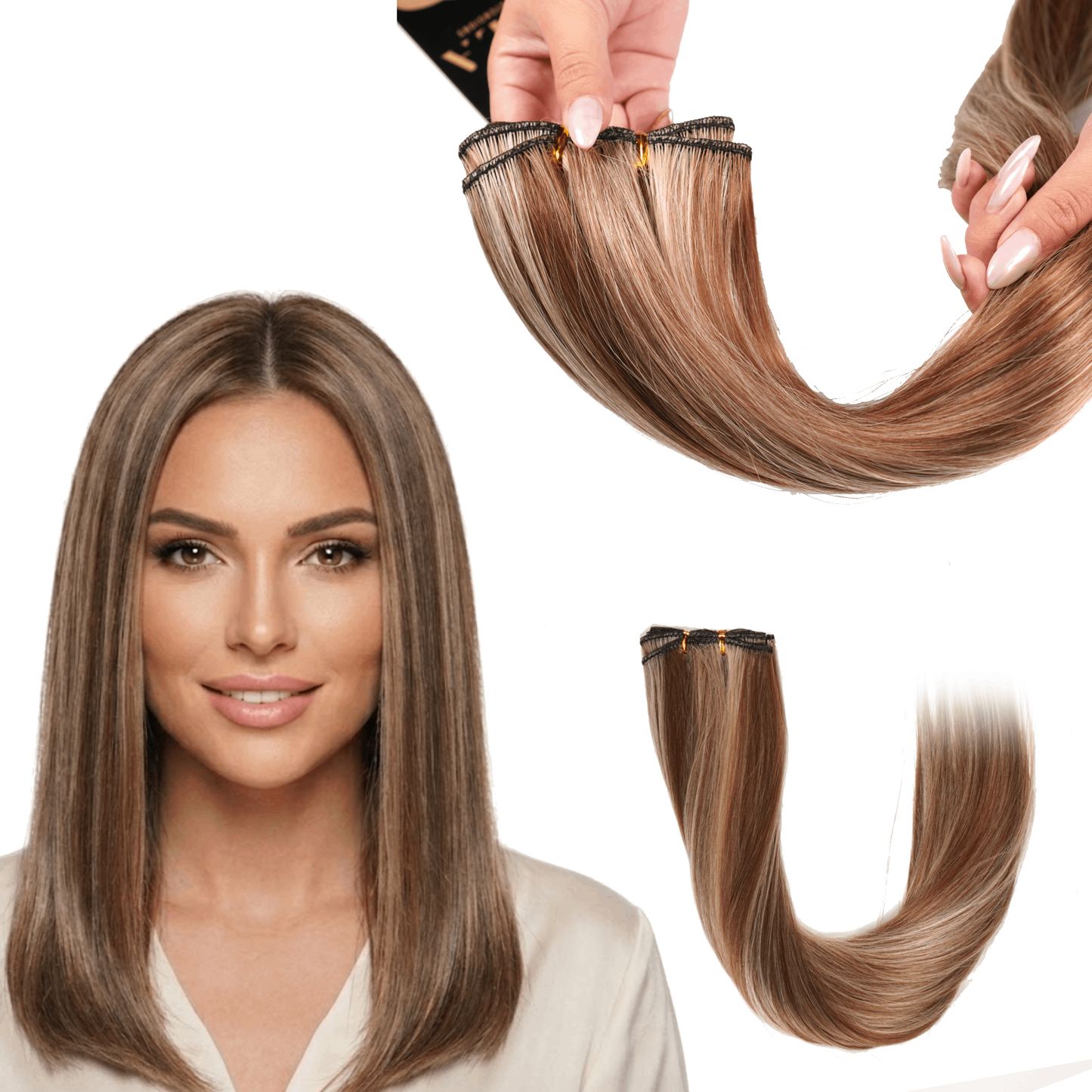 Extensiones Gala Silky Cabello Lacia 100% Fibra Natural de 22 Pulgadas