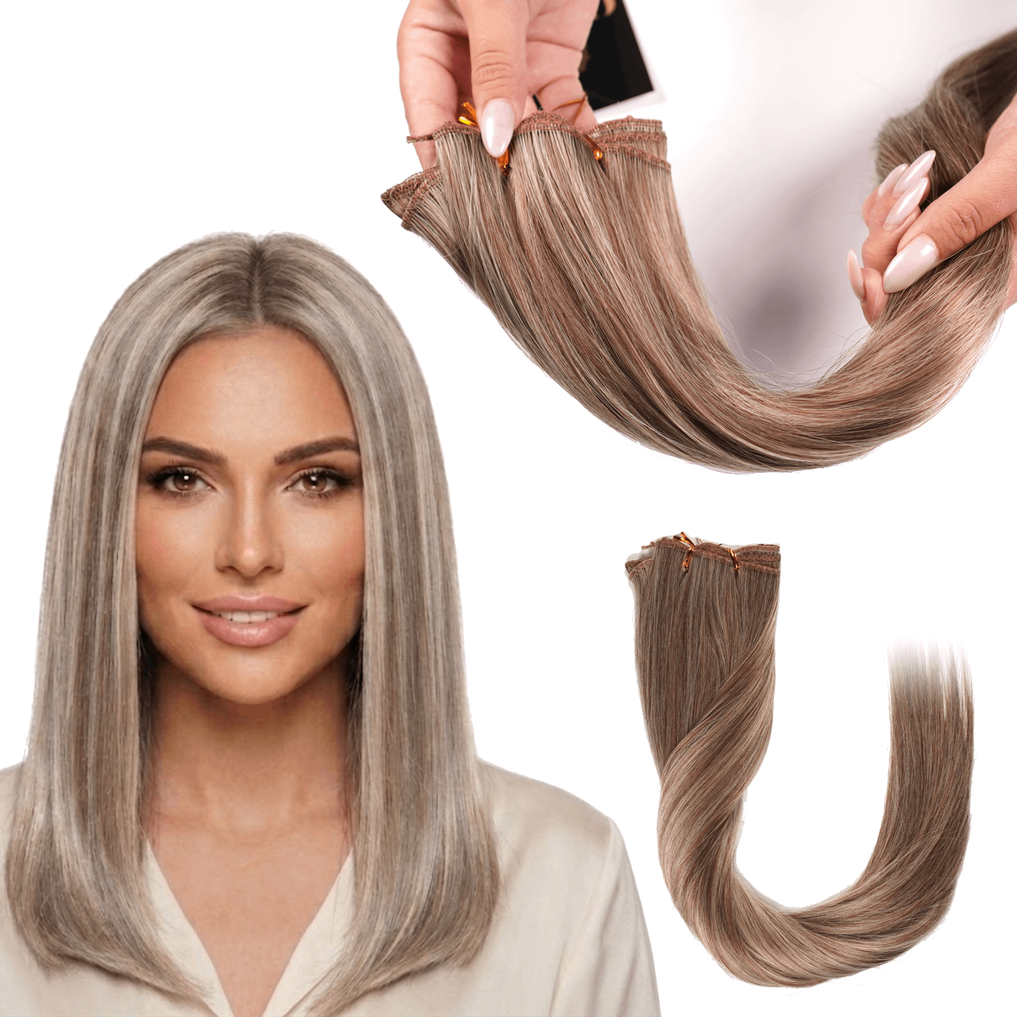 Extensiones Gala Silky Cabello Lacia 100% Fibra Natural de 22 Pulgadas