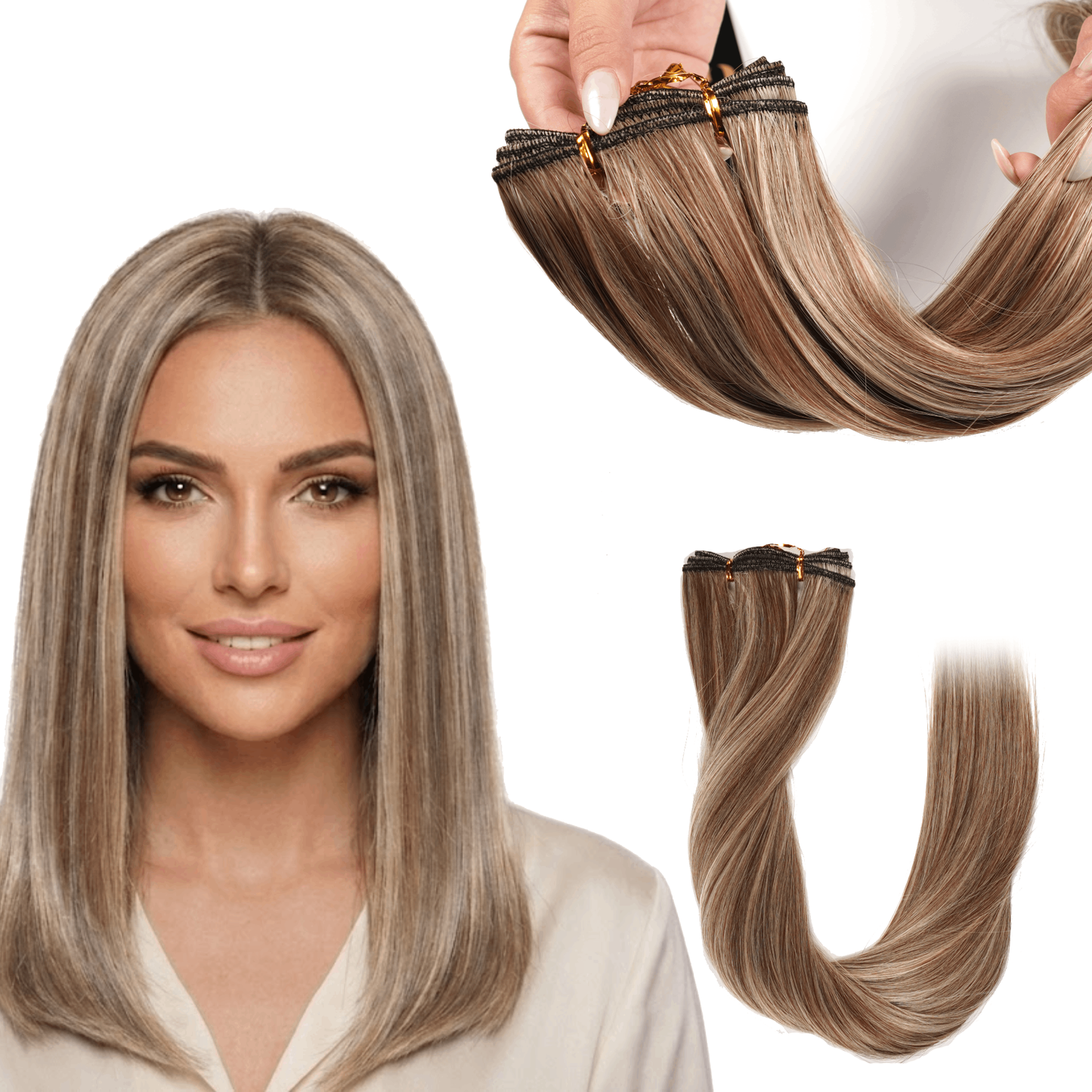 Extensiones Gala Silky Cabello Lacia 100% Fibra Natural de 22 Pulgadas